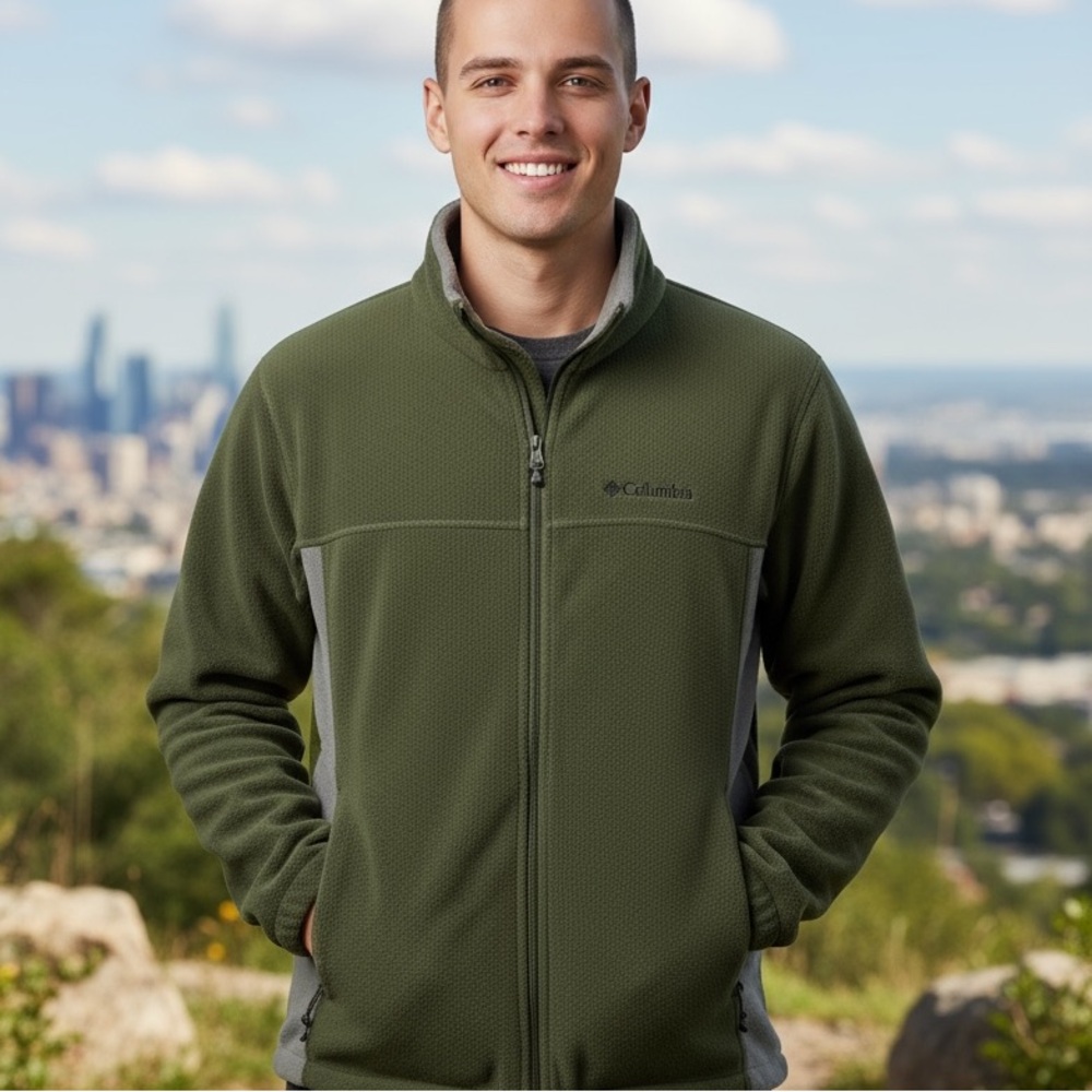 Columbia Mens fleece zip up jacket size XL